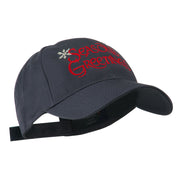 Season's Greetings with Snowflake Embroidered Cap