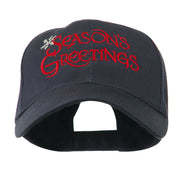 Season's Greetings with Snowflake Embroidered Cap