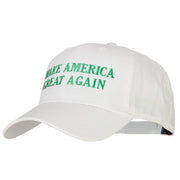 Green Make America Great Again Embroidered Solid Cotton Cap