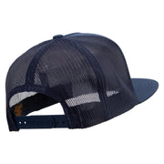 American Shield 5 Panel Mesh Trucker Snapback Cap - Navy OSFM