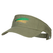 Green Fly Fishing Embroidered Pro Style Cotton Washed Visor