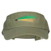 Green Fly Fishing Embroidered Pro Style Cotton Washed Visor