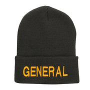 US General Embroidered Long Beanie