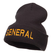 US General Embroidered Long Beanie