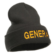 US General Embroidered Long Beanie