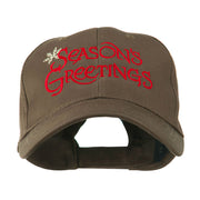 Season's Greetings with Snowflake Embroidered Cap