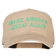 Green Make America Great Again Embroidered Solid Cotton Cap