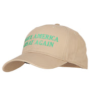 Green Make America Great Again Embroidered Solid Cotton Cap