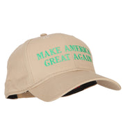 Green Make America Great Again Embroidered Solid Cotton Cap