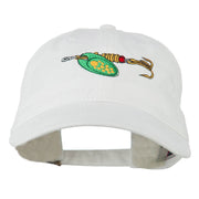 Fishing Green Spinner Embroidered Washed Cap