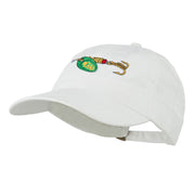 Fishing Green Spinner Embroidered Washed Cap