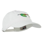 Fishing Green Spinner Embroidered Washed Cap