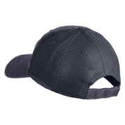 Vintage Wording Embroidered Low Profile Cotton Mesh Cap - Navy OSFM