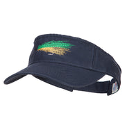 Green Fly Fishing Embroidered Pro Style Cotton Washed Visor