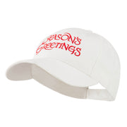 Season's Greetings with Snowflake Embroidered Cap