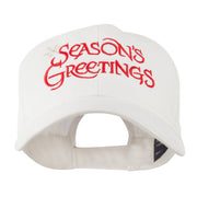 Season's Greetings with Snowflake Embroidered Cap