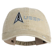 Delta with USSF Embroidered Pigment Dyed Cap - Khaki OSFM