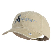 Delta with USSF Embroidered Pigment Dyed Cap - Khaki OSFM
