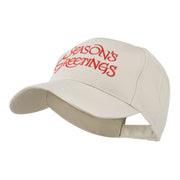 Season's Greetings with Snowflake Embroidered Cap