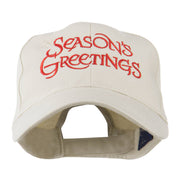 Season's Greetings with Snowflake Embroidered Cap