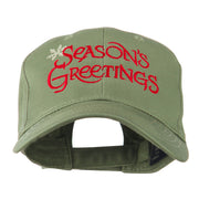 Season's Greetings with Snowflake Embroidered Cap