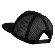 Golden Retriever Patched Flat Bill Trucker Snapback Cap - Black OSFM