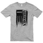 Army Grunge Flag Graphic Design Short Sleeve Cotton Jersey T-Shirt