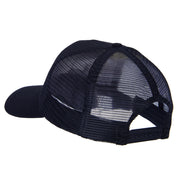 Number 1 Grandpa Heat Transfer Solid Cotton Mesh Pro Style Cap