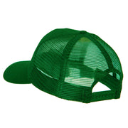 Number 1 Grandpa Heat Transfer Solid Cotton Mesh Pro Style Cap