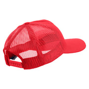 US Marines Retired Flag Design Embroidered 6 Panel Structured Cotton Twill Mesh Cap Made in USA - Red OSFM