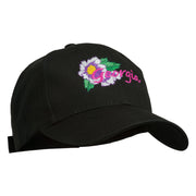 USA State Georgia Flower Embroidered Organic Cotton Cap