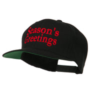 Seasons Greetings Embroidered Snapback Cap