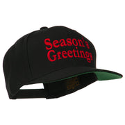 Seasons Greetings Embroidered Snapback Cap