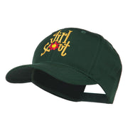 Girls Scout with Flower Embroidered Cap