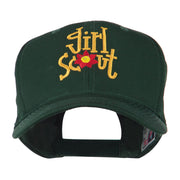 Girls Scout with Flower Embroidered Cap