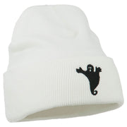 Halloween Spooky Ghost Embroidered Long Beanie