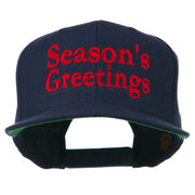 Seasons Greetings Embroidered Snapback Cap