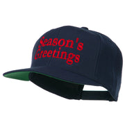 Seasons Greetings Embroidered Snapback Cap