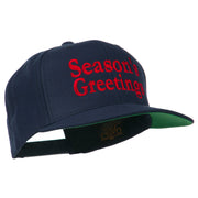 Seasons Greetings Embroidered Snapback Cap