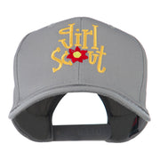 Girls Scout with Flower Embroidered Cap