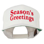 Seasons Greetings Embroidered Snapback Cap