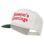 Seasons Greetings Embroidered Snapback Cap