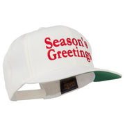 Seasons Greetings Embroidered Snapback Cap