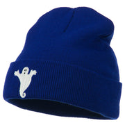 Halloween Spooky Ghost Embroidered Long Beanie