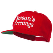 Seasons Greetings Embroidered Snapback Cap