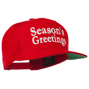 Seasons Greetings Embroidered Snapback Cap