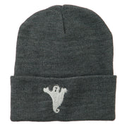 Halloween Spooky Ghost Embroidered Long Beanie