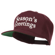 Seasons Greetings Embroidered Snapback Cap