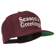 Seasons Greetings Embroidered Snapback Cap