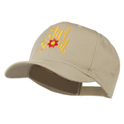 Girls Scout with Flower Embroidered Cap